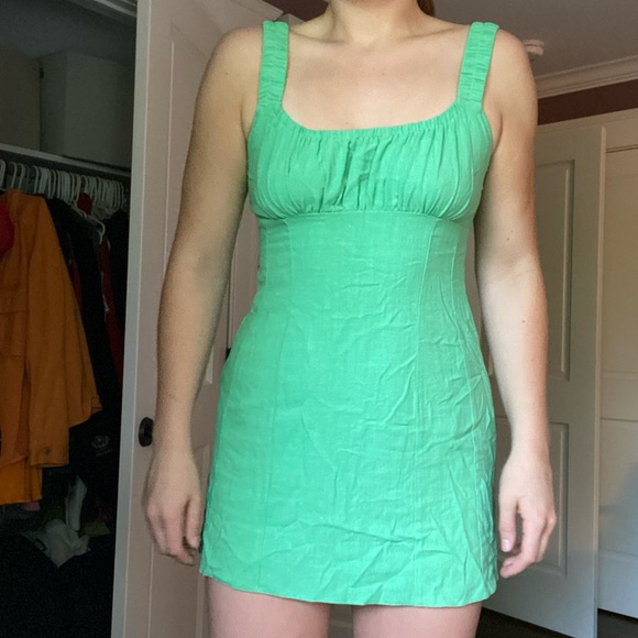 Urban Outfitters Archive Green Mini Dress - Picture 2 of 3
